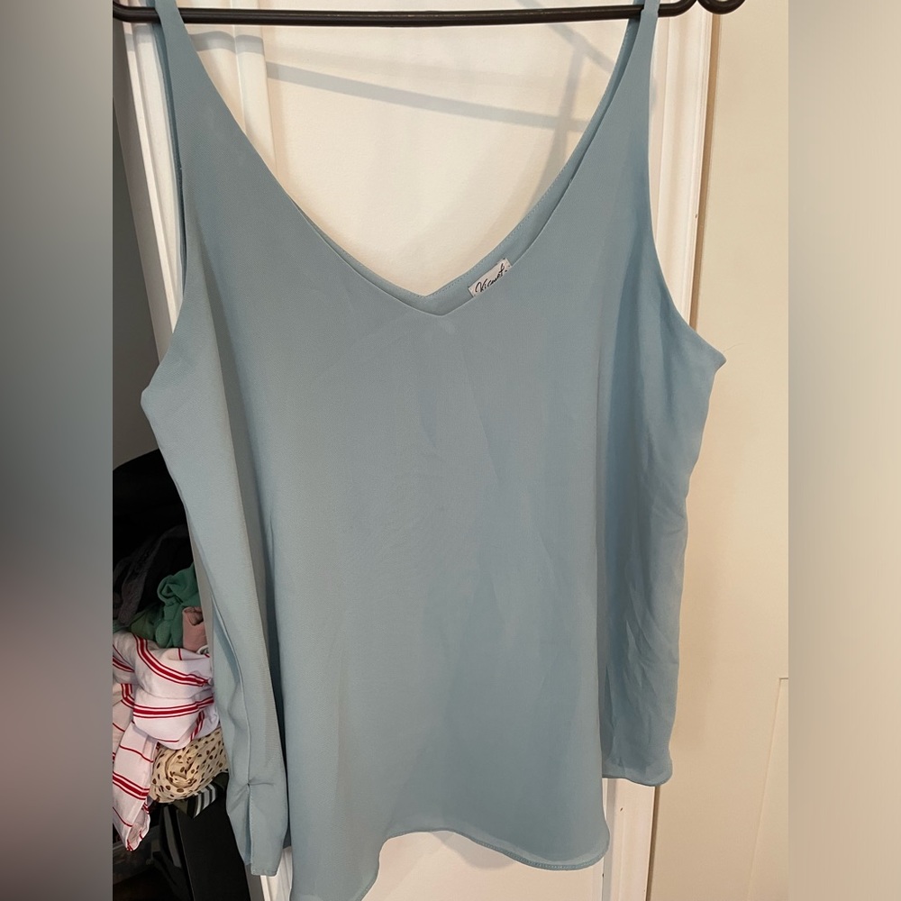 Flowy summer blue tank